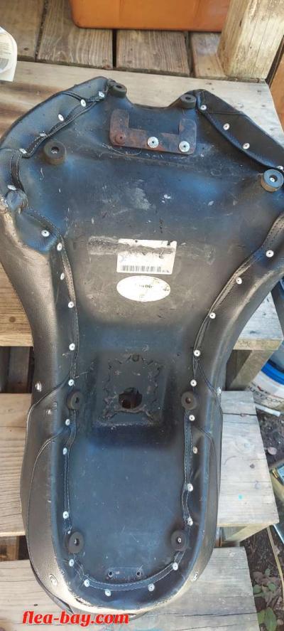 double leather motorcycle seat - Thumbnail 2