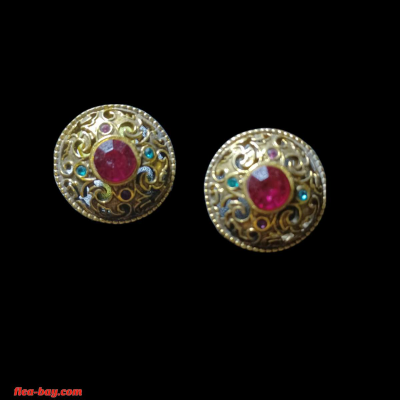 gold tone earrings - Thumbnail 2