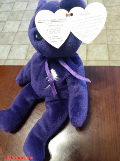 Princess Diana Beanie Baby Bear 1997 Original Made In China - Thumbnail 5