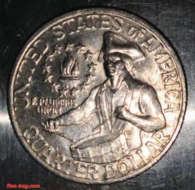 Transitional Bicentennial quarter dollar! 1776-1976/no mint - Thumbnail 4