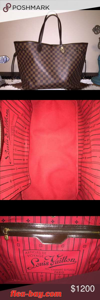 Louie vuitton never full tote bag - Thumbnail 3