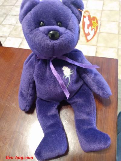 Princess Diana Beanie Baby Bear 1997 Original Made In China - Thumbnail 6