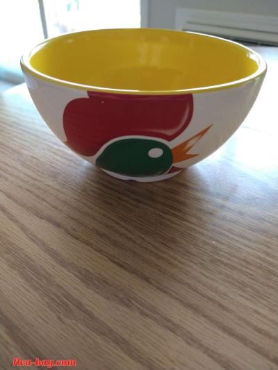 Kellogg's Cornelius corny rooster ceramic cereal bowl - Thumbnail 2