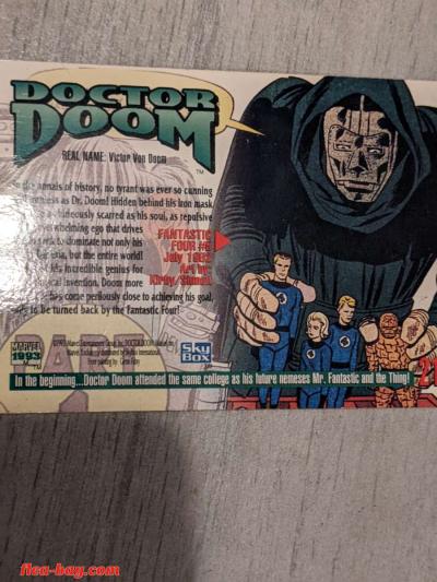 Dr Doom 1993 marvel masterpieces card - Thumbnail 2