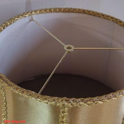 Nice, Custom, Gold Satin Lampshade. 12"x 14", great shape - Thumbnail 4