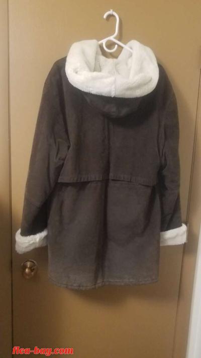 women's XL Suede Winter Coat - Thumbnail 2