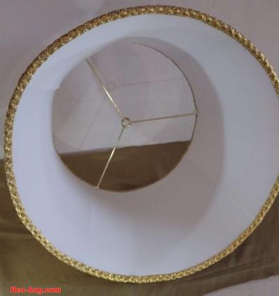 Nice, Custom, Gold Satin Lampshade. 12"x 14", great shape - Thumbnail 5