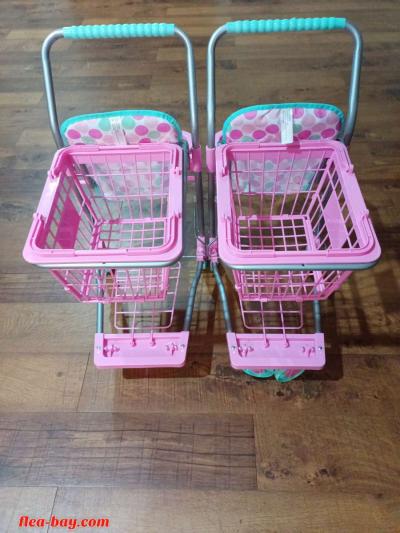 two little girl portable shopping baskets - Thumbnail 3