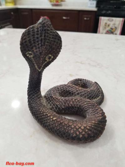 Vintage Cobra Figure Hard Rubber Plastic Toy Snakes - Thumbnail 3