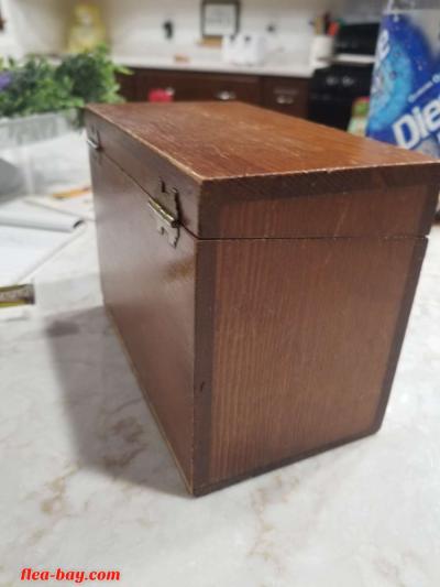 Vintage Wood Coupons Box 6.75" Long  x5.25" Tall x 4" Wide - Thumbnail 4