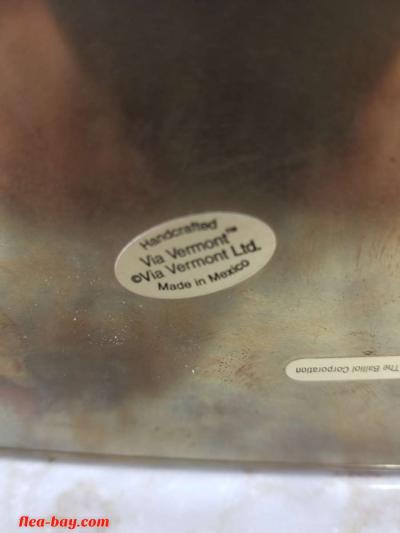 Vintage Glass Metal Trinket Box Jewelry Box - Thumbnail 6