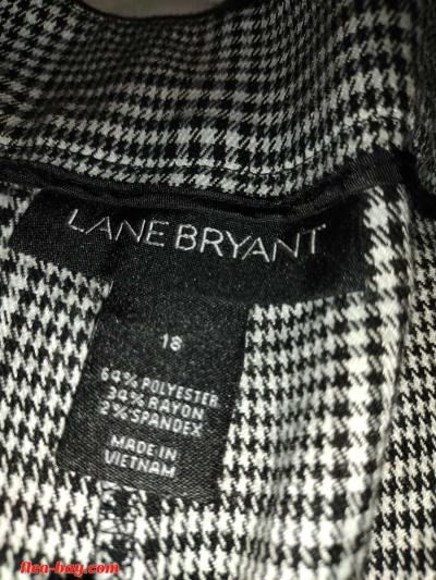 lanebyrant black and white gingham cherked print capris bran - Thumbnail 3