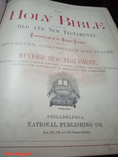 light of the world family holy Bible picture editing 1884 - Thumbnail 3