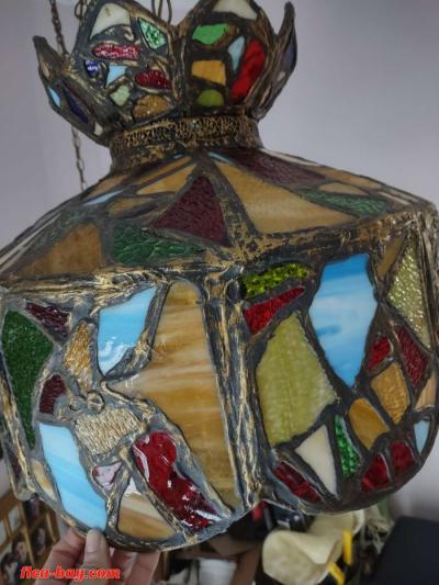 vintage tiffany style hanging light - Thumbnail 5