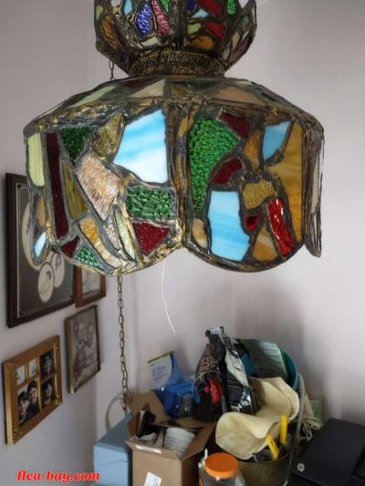 vintage tiffany style hanging light - Thumbnail 2