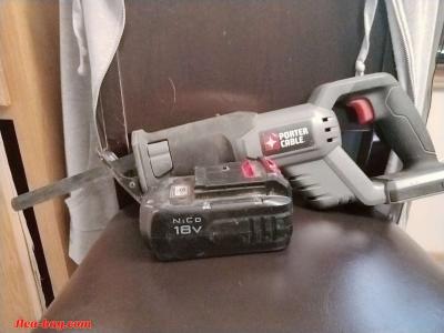 porter cable cordless saw sall with 2 18 volt batteries incl - Thumbnail 2