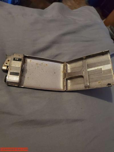 vintage cigarette lighter/ case and a vintage Silex coffee w - Thumbnail 2