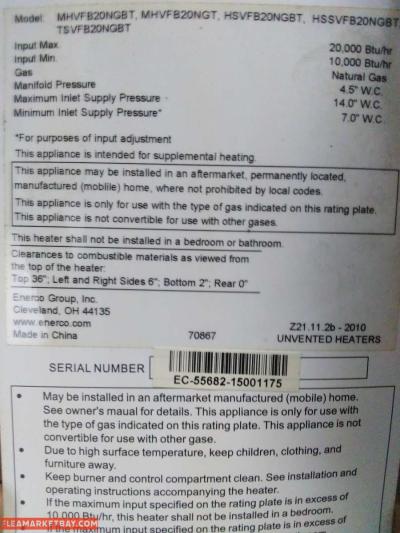 indoor gas heater floor model - Thumbnail 3