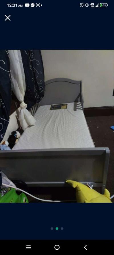 toddler bed frame with mattress. - Thumbnail 1