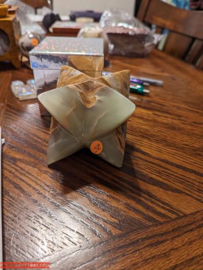 Lg Green Banded Agate Marcaba - Thumbnail 2