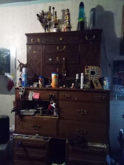 dressers cabinets tables jackets nicknacs shoes purses pictu