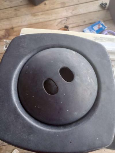 vintage outdoor ashtray - Kaufman, Texas