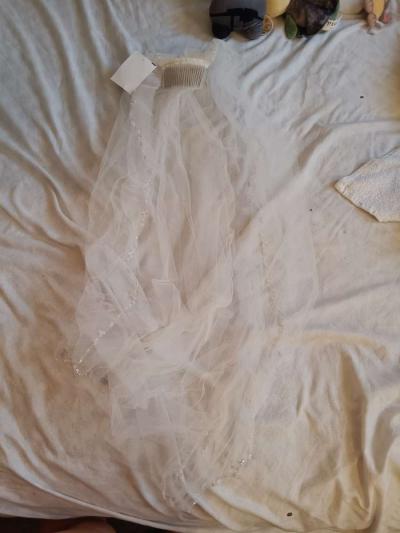 Davids bridal wedding dress/vail set - Thumbnail 4