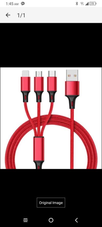 3in1 nylon tangle free USB charging cable - Thumbnail 4