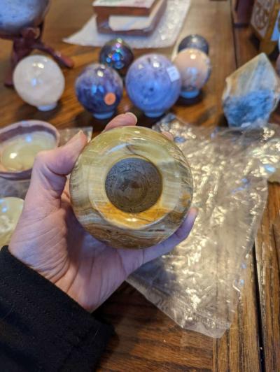 Agate t green trinket round holder - Thumbnail 4