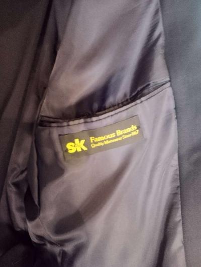 Navy Blue Suit large coat 30 pants - Thumbnail 4