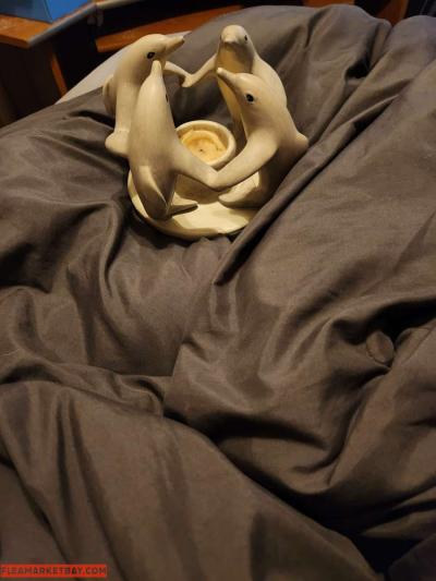 dolphin tealight holder hand crafted - Thumbnail 2