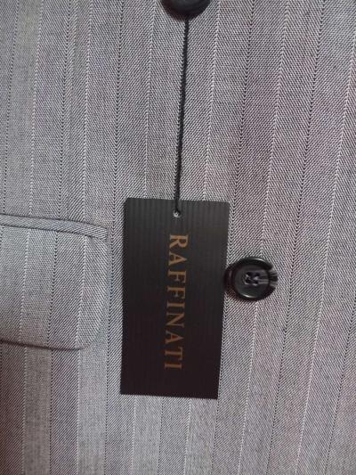 raffinati mens Double Breasted gray suit - Thumbnail 3