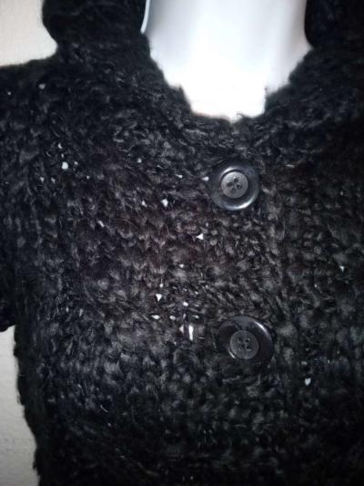 NWT VIVIENNE TAM BLACK SHORT SLEEVE SWEATER, XS - Thumbnail 3
