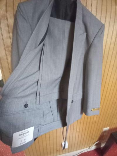 raffinati mens Double Breasted gray suit - Thumbnail 4