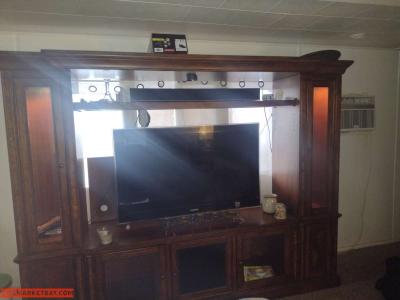 gorgeous Amish entertainment center - Thumbnail 2