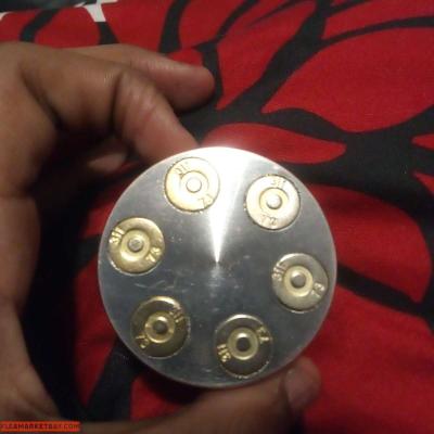 Universal Zink Hand Grinder, Revolver Collection, Silver 2.0 - Thumbnail 2