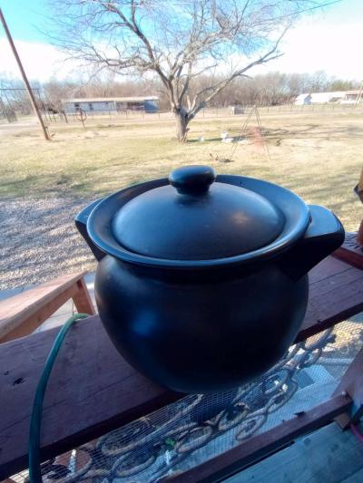 heavy ceramic two-piece metal pot - Kaufman, Texas