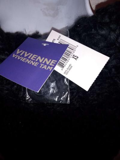 NWT VIVIENNE TAM BLACK SHORT SLEEVE SWEATER, XS - Thumbnail 4