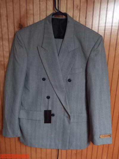 raffinati mens Double Breasted gray suit - Thumbnail 2