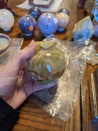 Agate t green trinket round holder