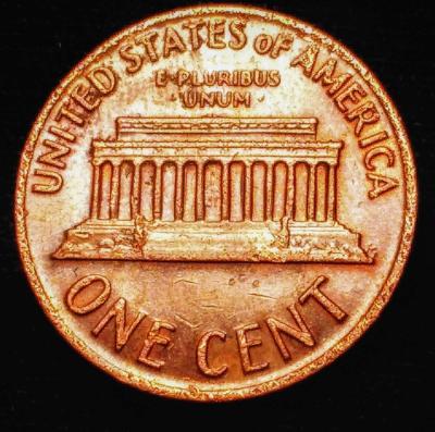1972 S PENNY W/Rainbow tone and slight doubling. - Thumbnail 5