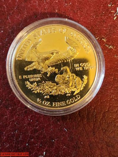 2021 $25 Gold Eagle 1/2 ounce of gold - Thumbnail 2