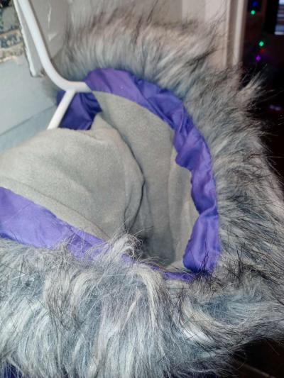 Girls Purple Puffer Jacket - Thumbnail 5