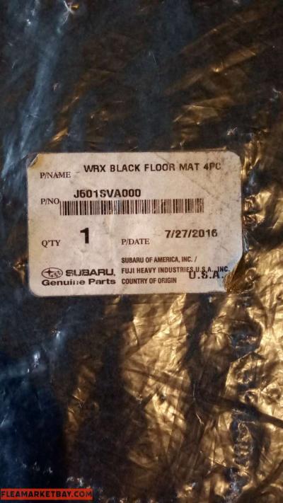 Black 2016 Subaru WRX 4 Piece Floor Matt Set - Thumbnail 2