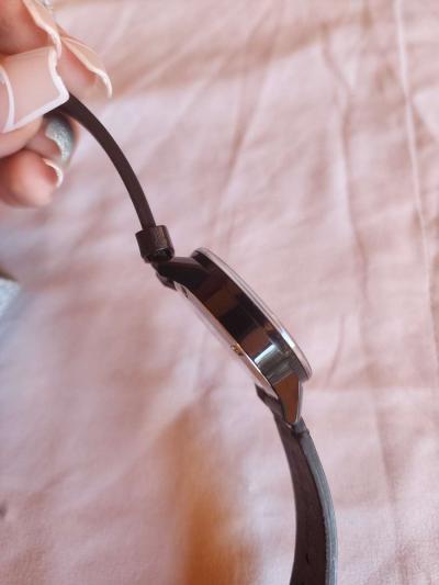 Movado Bold Black Museum Dial Black Leather Unisex Watch - Thumbnail 4