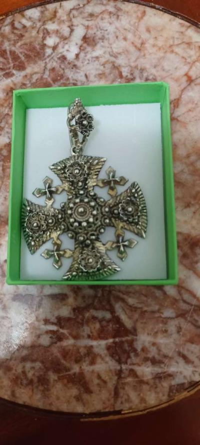 vintage Sterling silver cross - Thumbnail 5