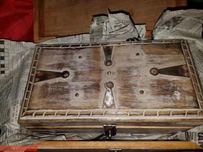 set of 3 Vintage Style wood boxes - Thumbnail 2