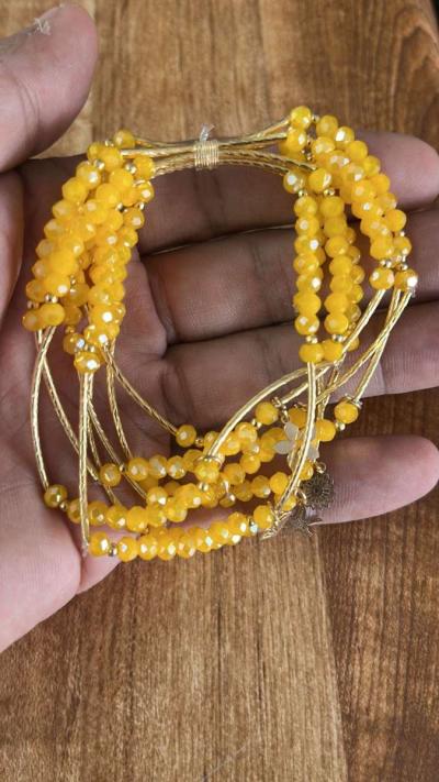 GoldPlated Crystal Semanario Bracelet set - Thumbnail 3