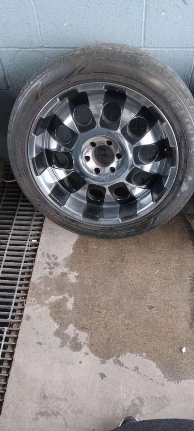 six lug 22 inch chromolly wheels and tires - Thumbnail 5