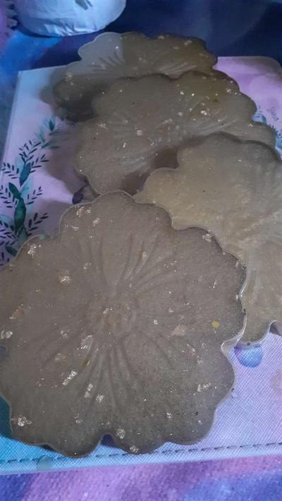 custom flower resin coaster sets - Thumbnail 3